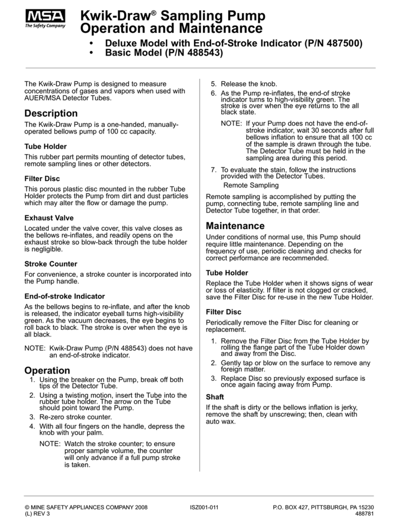 MSA 488543 Operation and maintenance