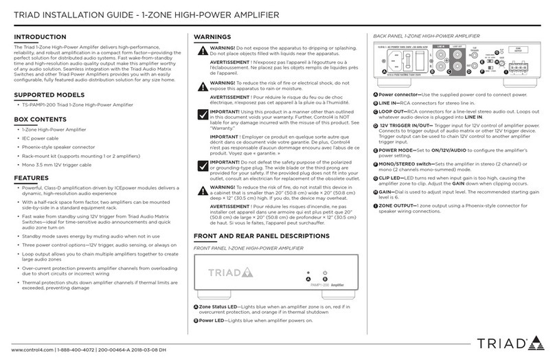 Triad TS-PAMP1-200 installation guide