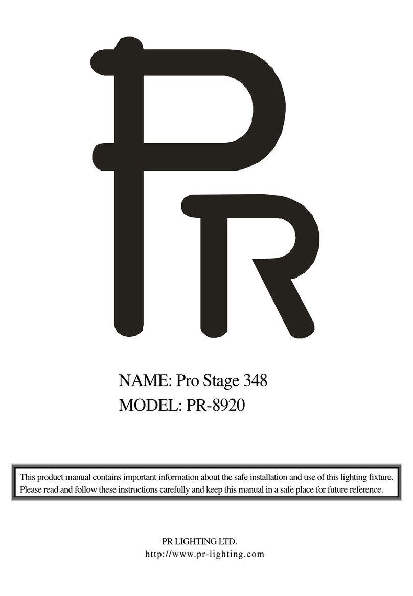 PR Lighting PR-8920 User manual