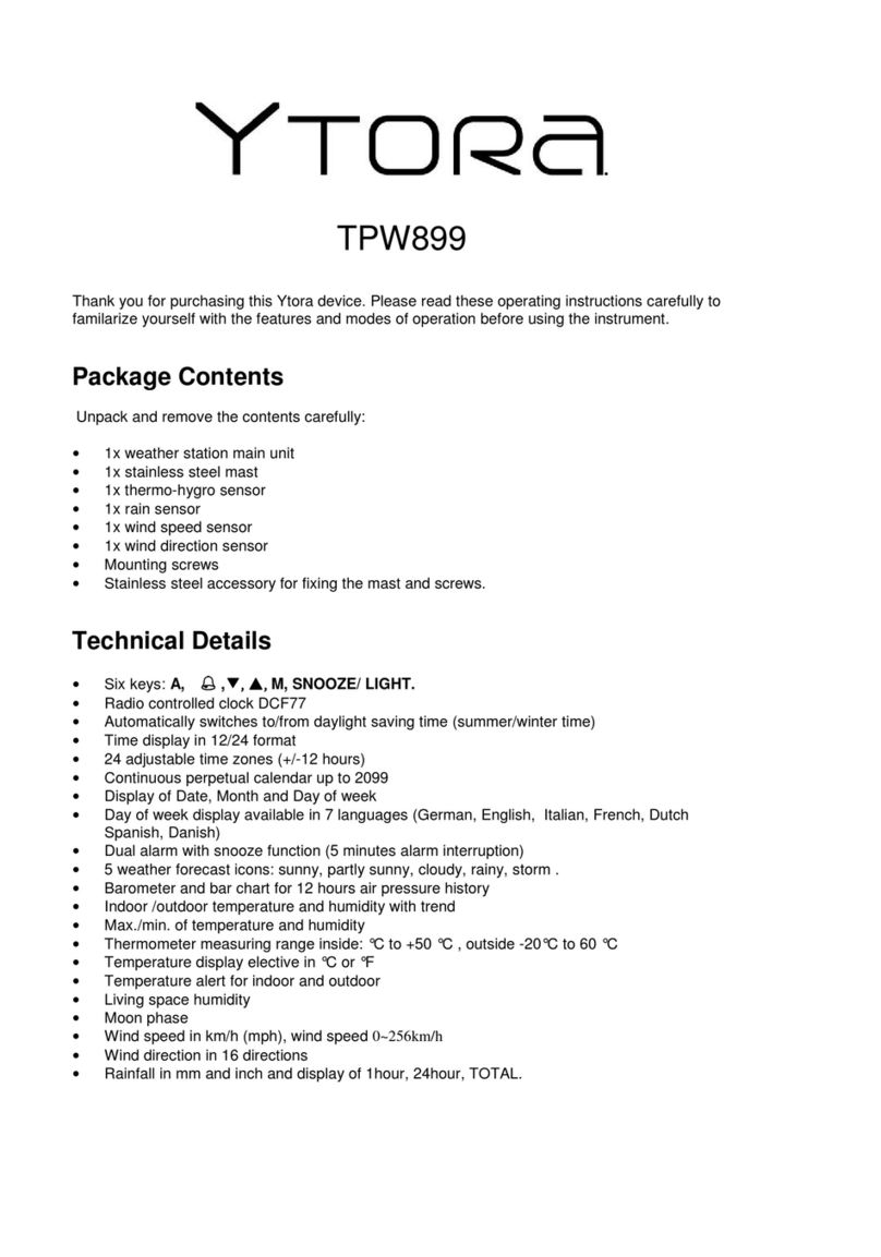 YTORA TPW899 operating instructions