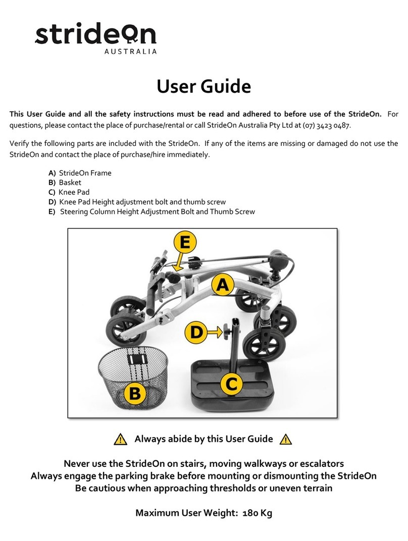 StrideOn Knee Walker User manual