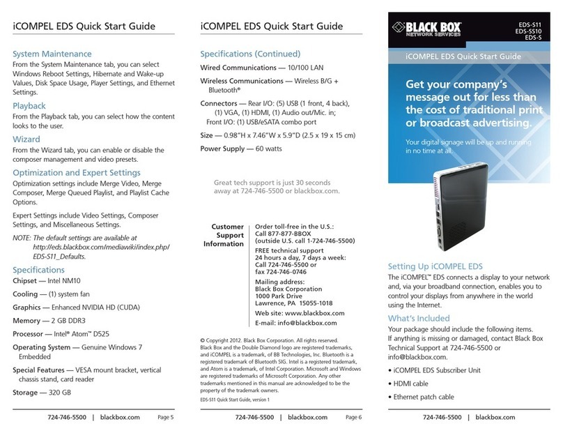 Black Box iCOMPEL EDS-S11 User manual