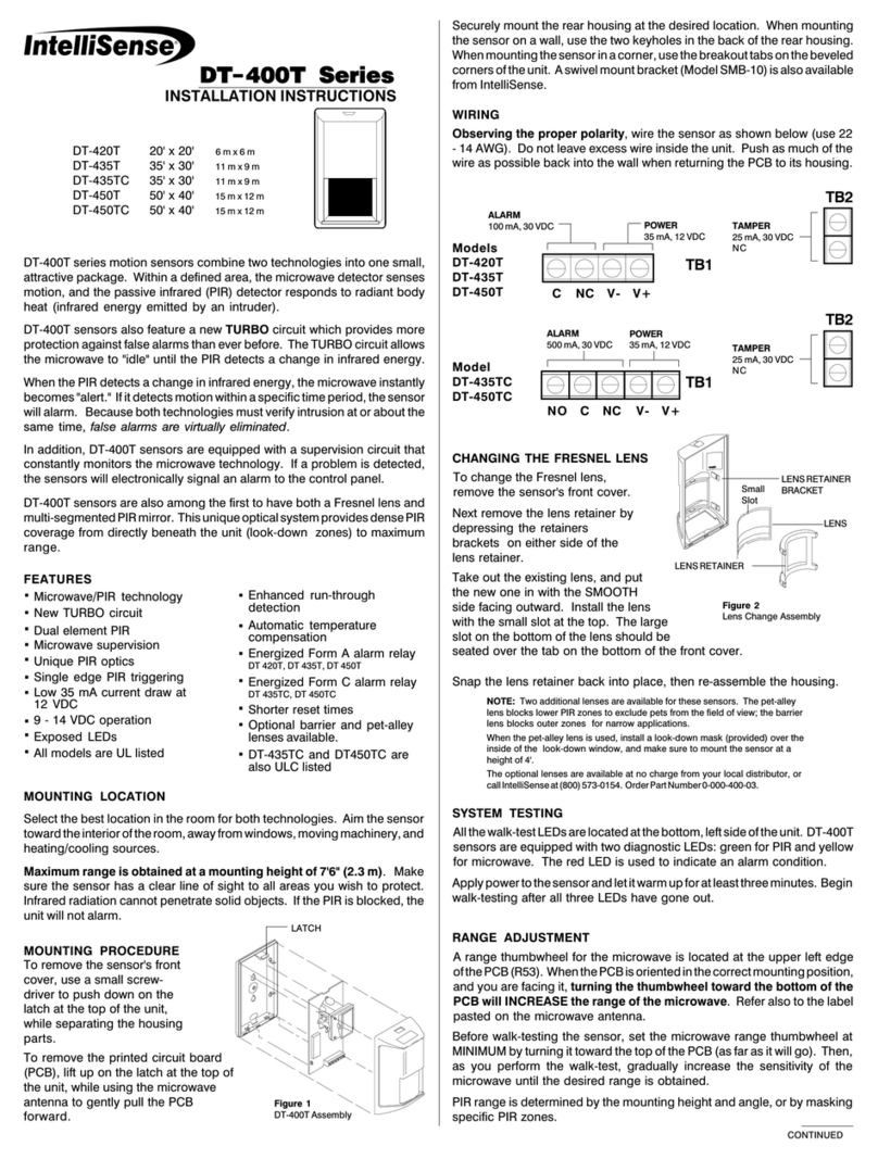 IntelliSense DT-420T User manual