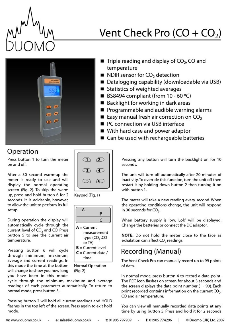 Duomo Vent Check Pro manual