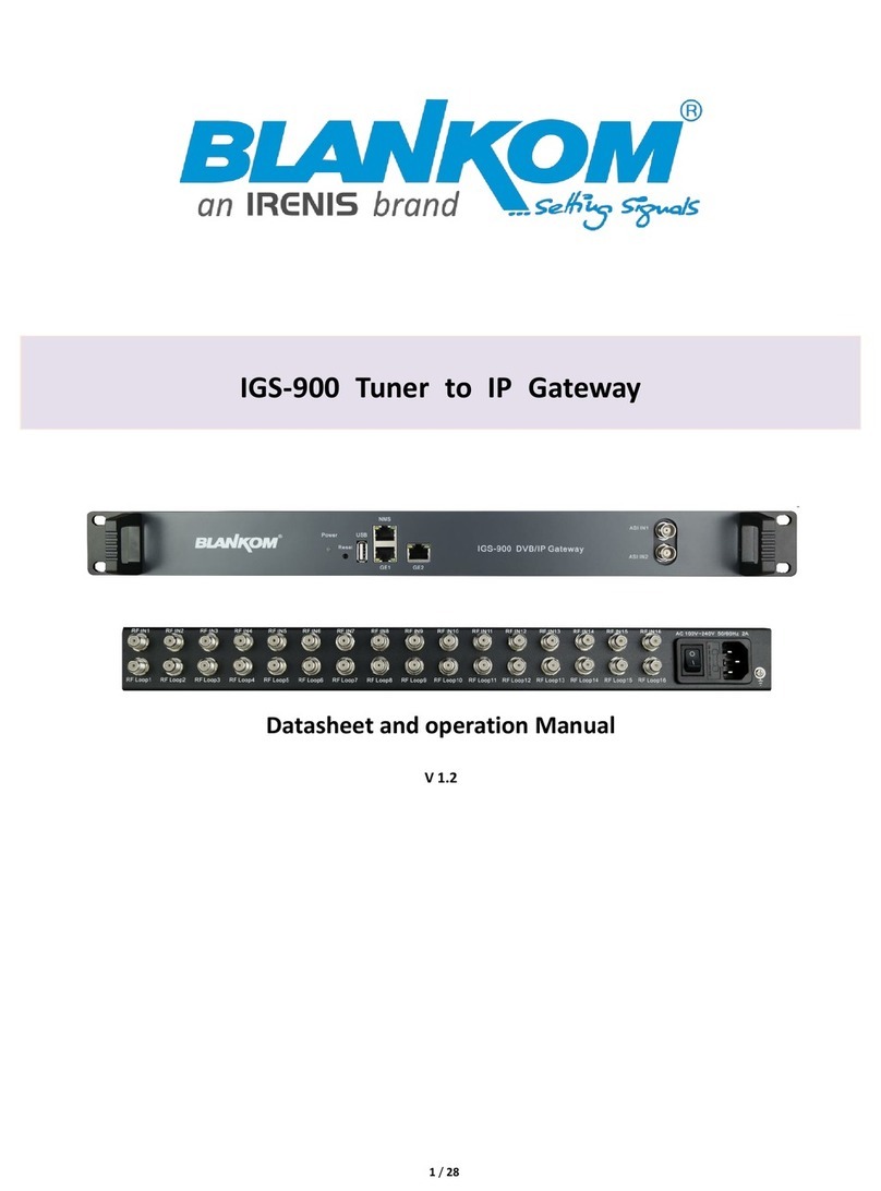 Blankom IGS-900 Operation manuals