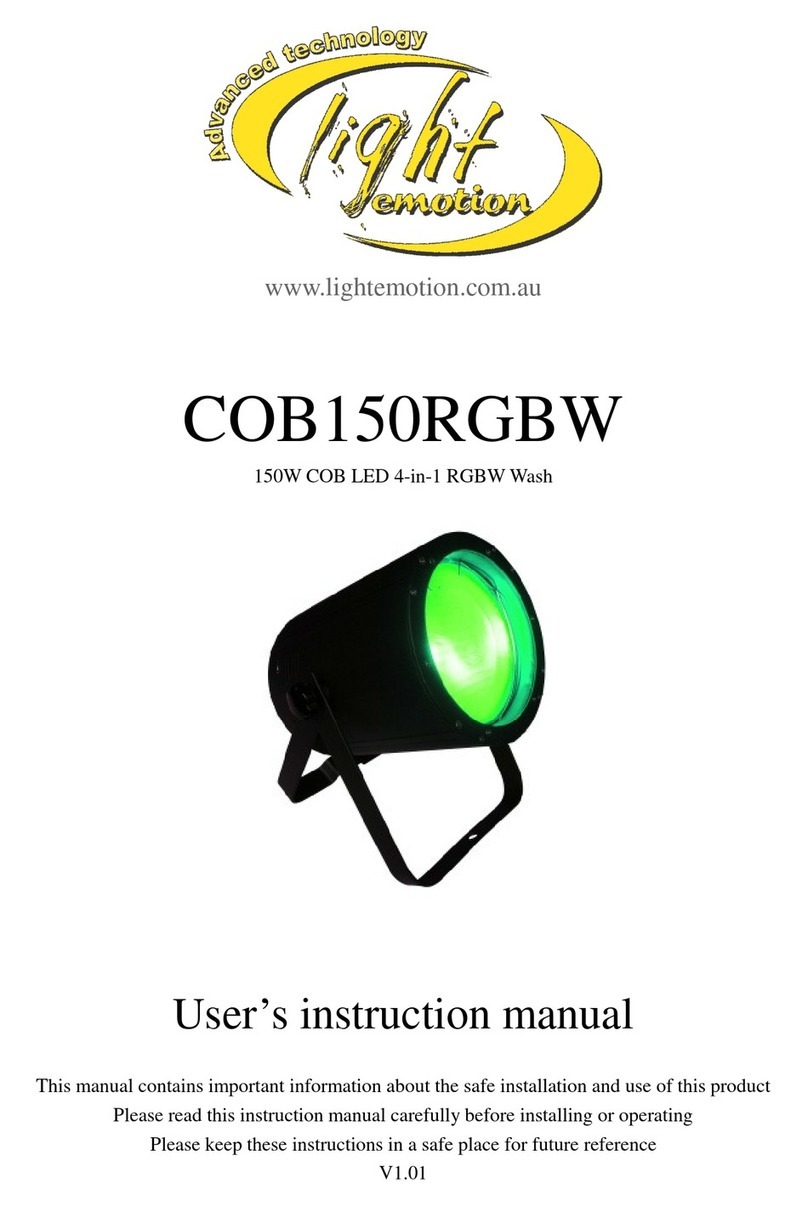 Light Emotion COB150RGBW Operator's manual Light Emotion COB150RGBW Operator's manual