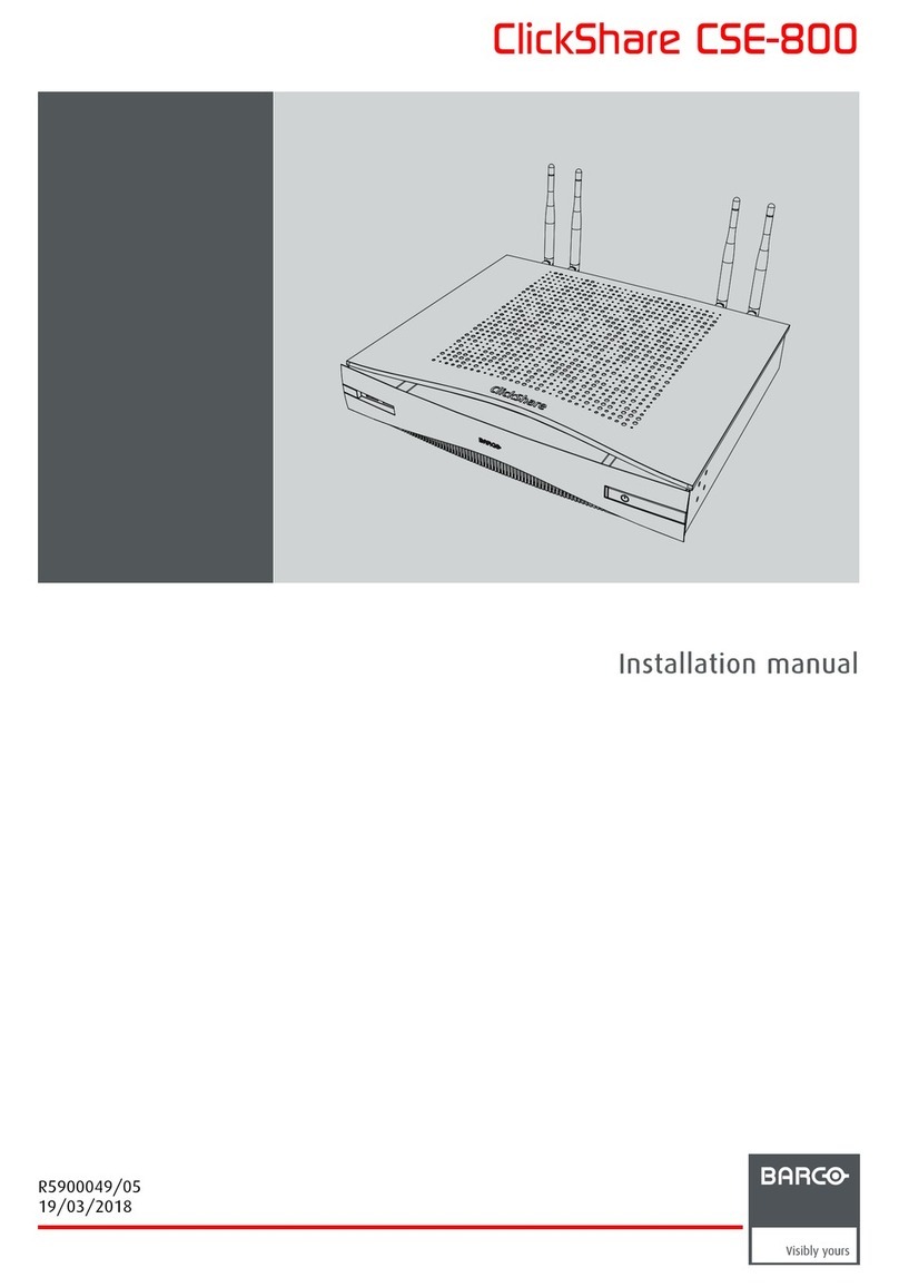 Barco ClickShare CSE-800 installation manual