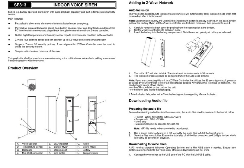 EVERSPRING SE813 User manual