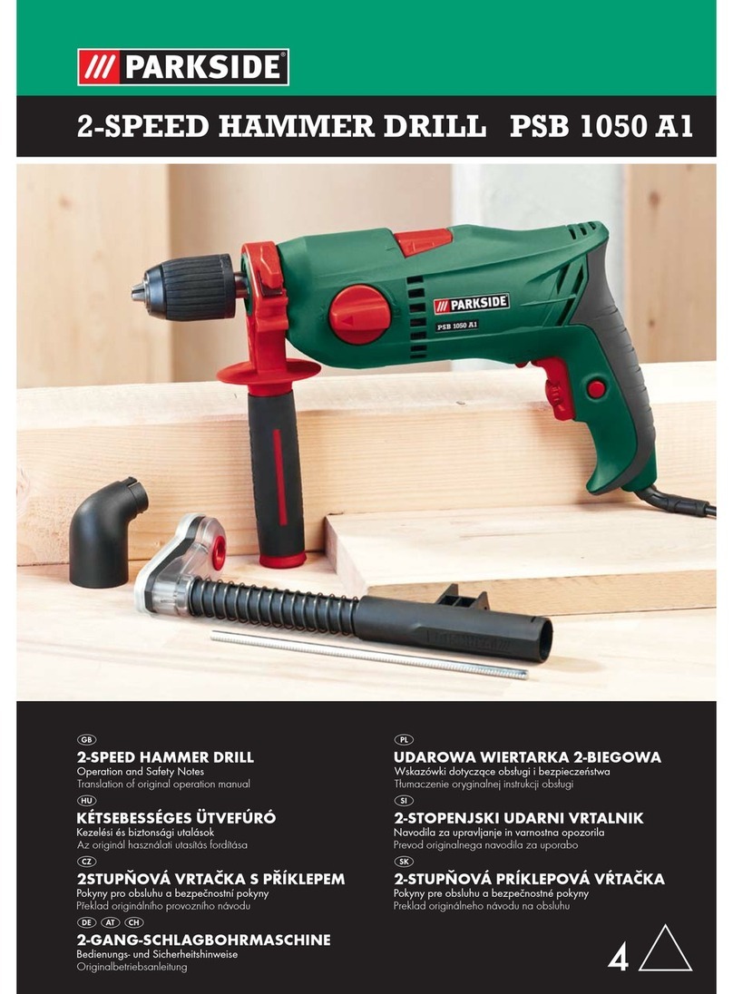 Parkside PSB 1050 A1 Operation and safety notes