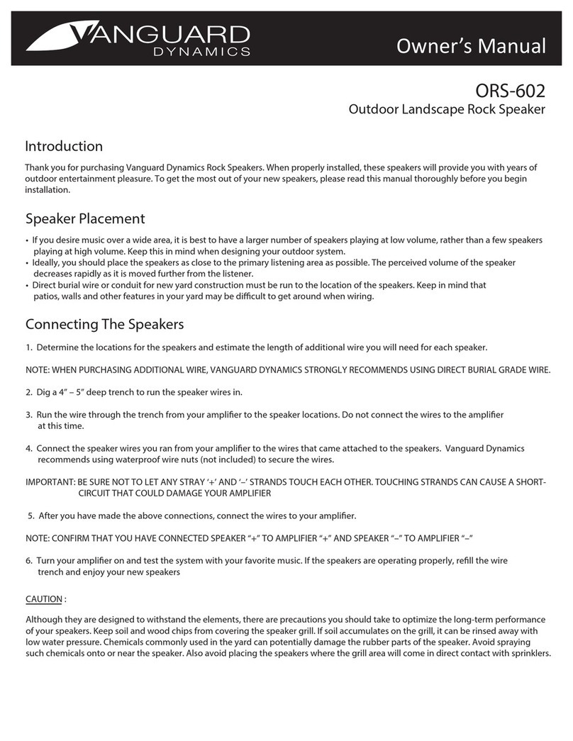 Vanguard Dynamics ORS-602 User manual