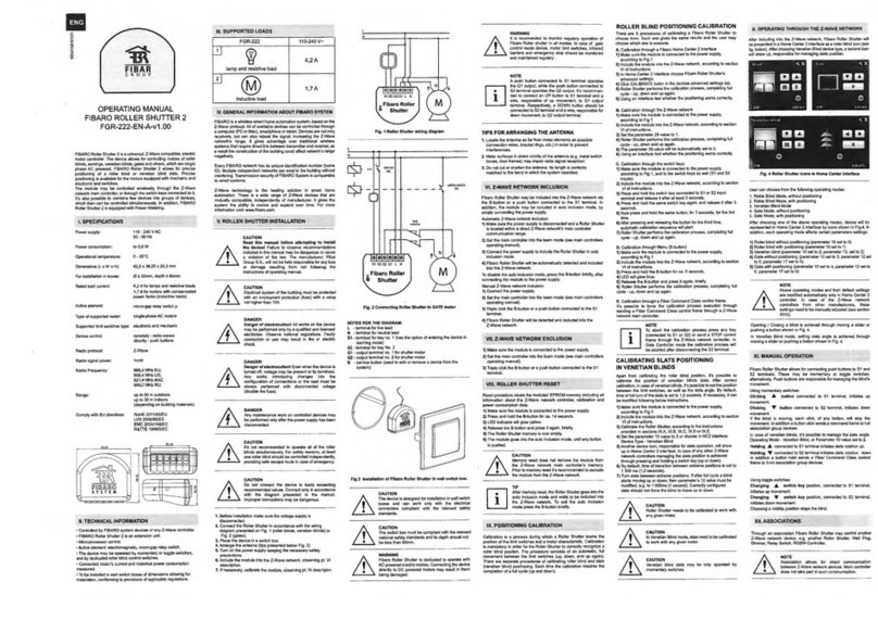 FIBARO ROLLER SHUTTER 2 User manual
