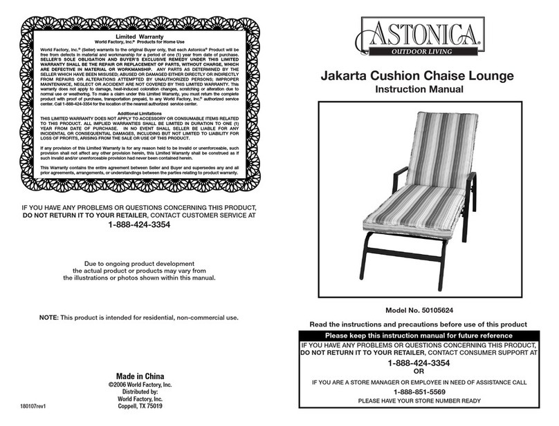 Astonica 50105624 instruction manual