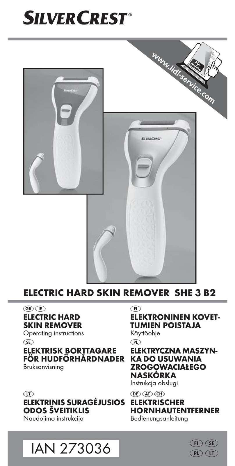 Silvercrest SHE3 B2 User manual
