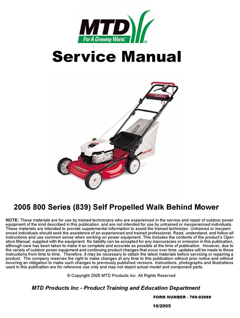 MTD 2005 800 Series Service manual