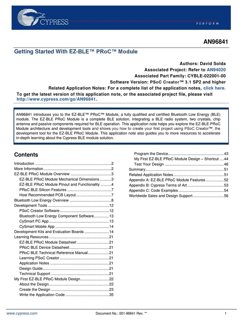 Cypress EZ-BLE PRoC AN9684 User manual