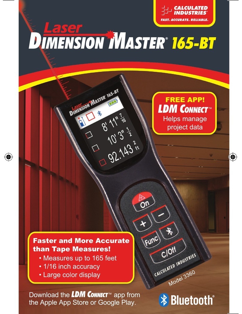 Laser Dimension Master 165-BT quick start guide