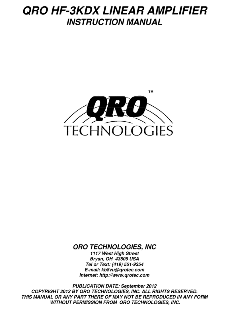 QRO Technologies HF-3KDX instruction manual