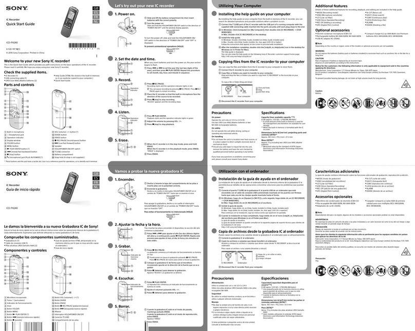 Sony ICD-PX240 User manual