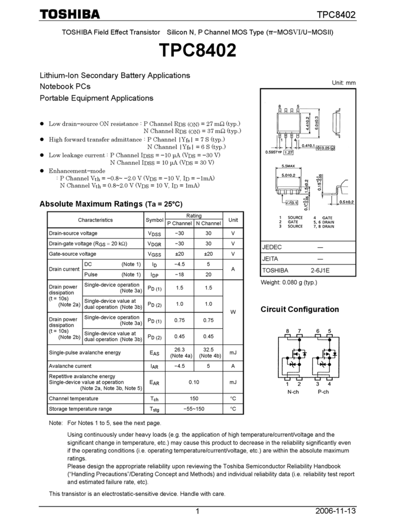 Toshiba TPC8402 User manual