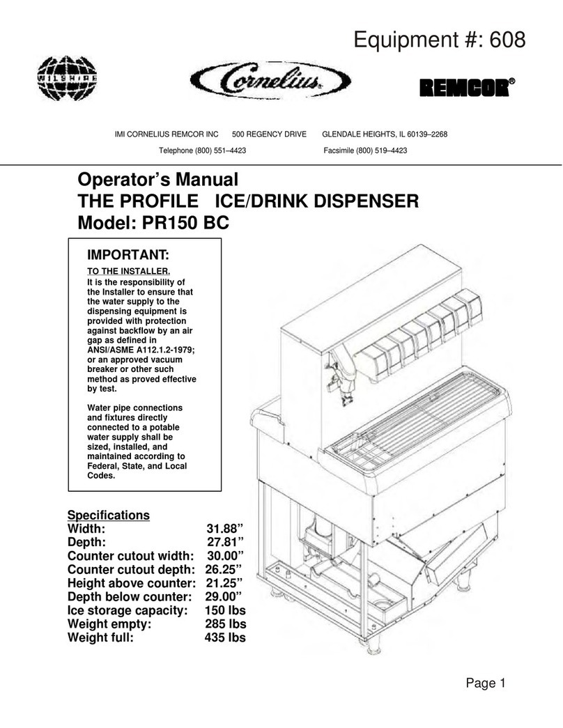 Cornelius The Profile PR150 BC Operator's manual