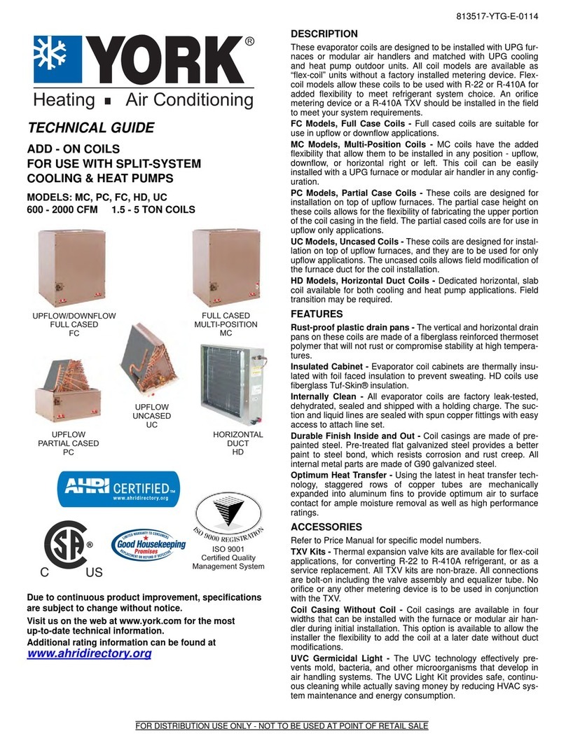 York UC18A3XC1 Quick start guide