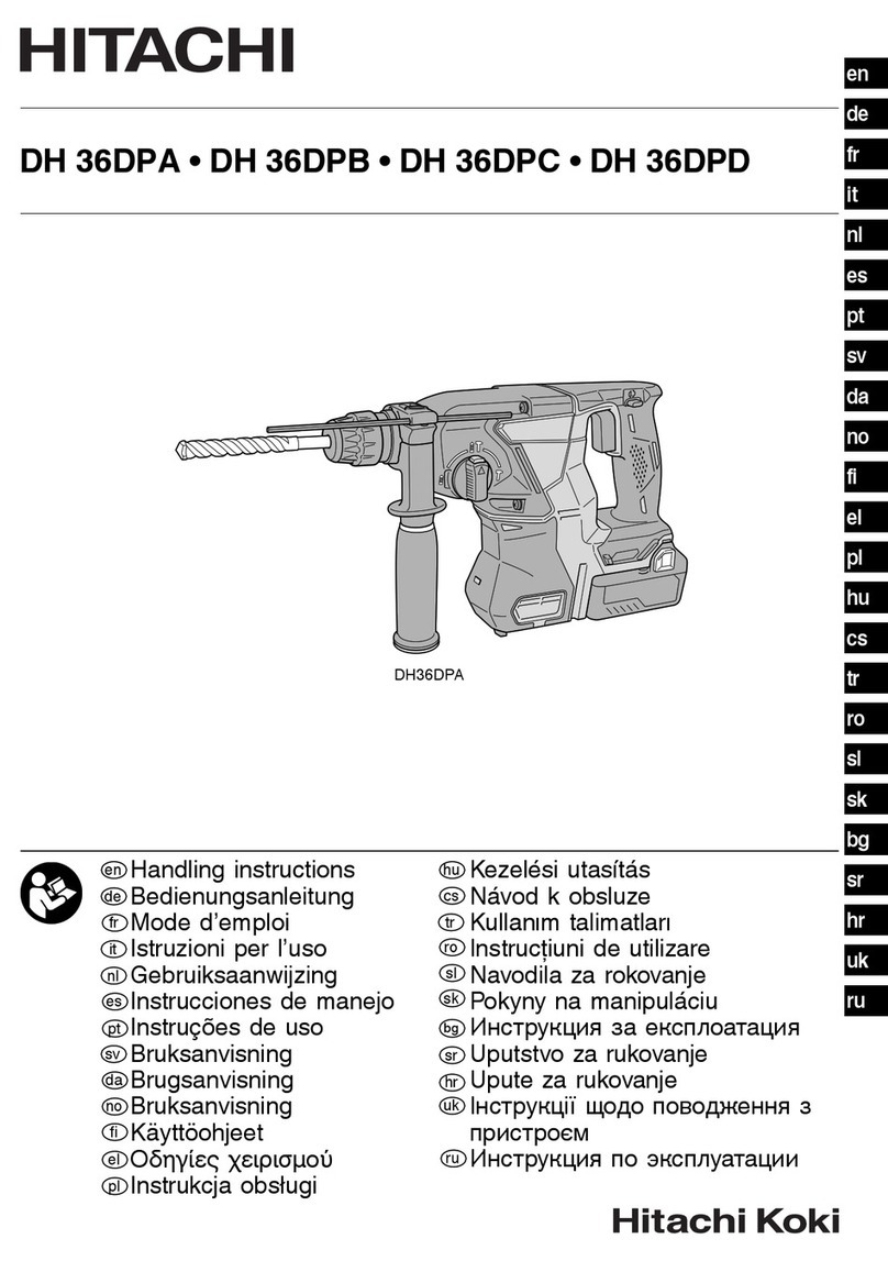 Hitachi DH 36DPA Handling instructions