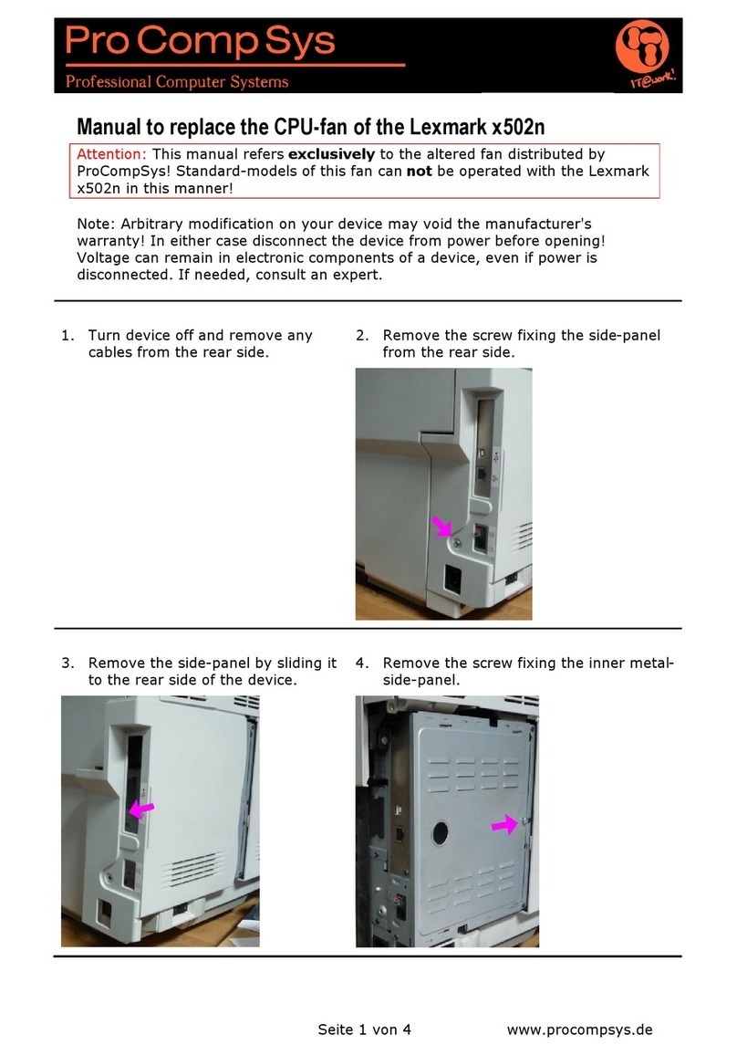Lexmark X502N Replacement manual