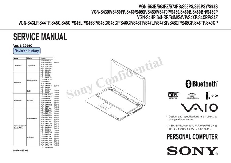 Sony Vaio VGN-S53B Service manual