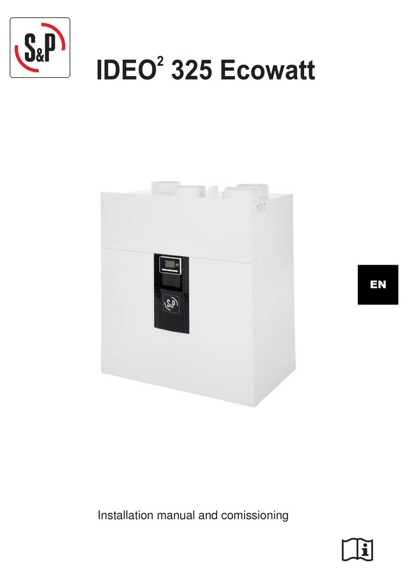 Soler & Palau IDEO2 325 Ecowatt Operating instructions