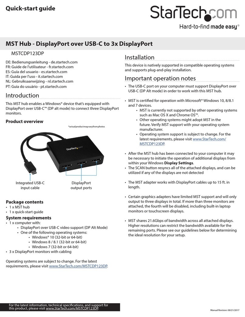 StarTech.com MSTCDP123DP User manual