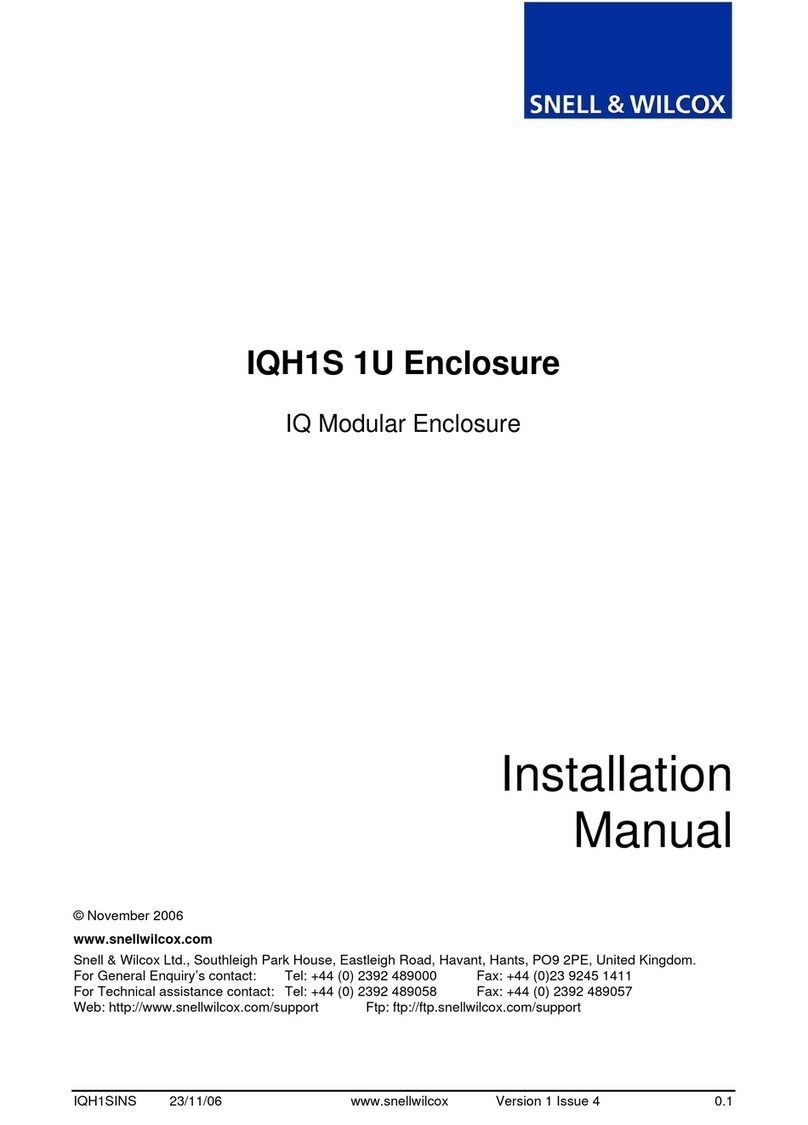 Snell & Wilcox IQH1S 1U installation manual