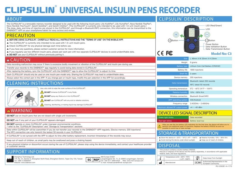 Clipsulin C3 User manual