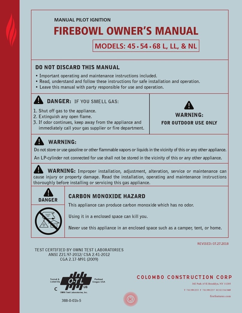 FIRE FEATURES FIREBOWL 45 L owner's manual