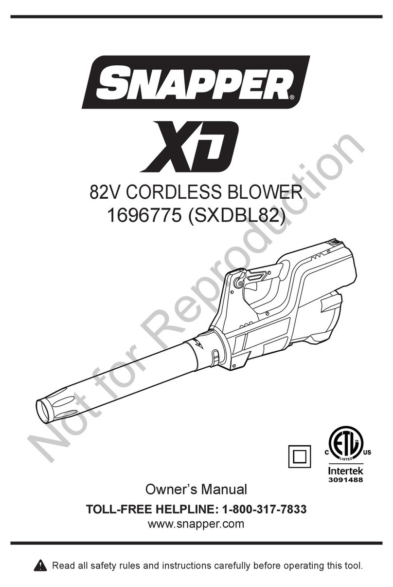 Snapper XD SXDBL82 User manual