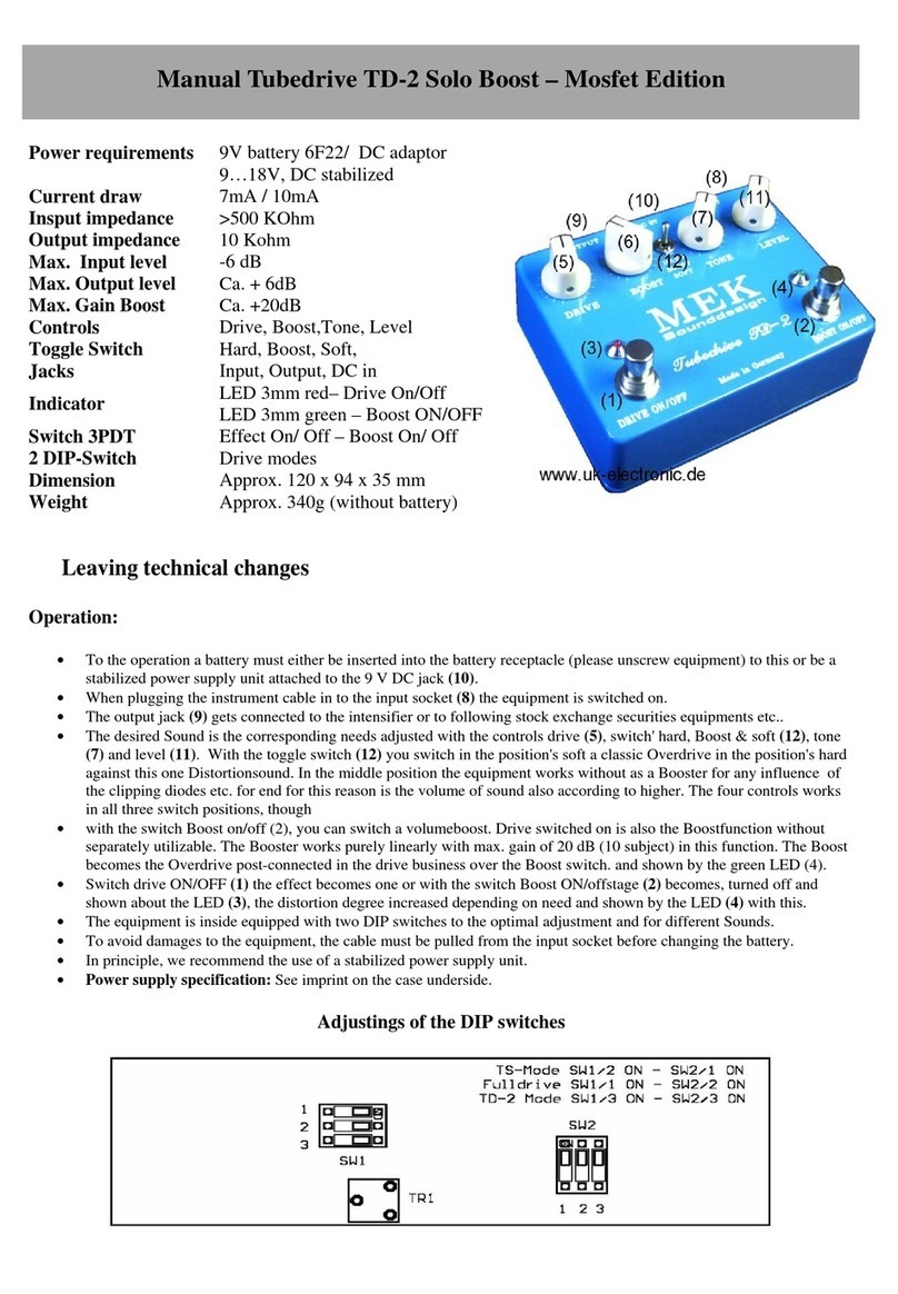 MEK Tubedrive TD-2 manual