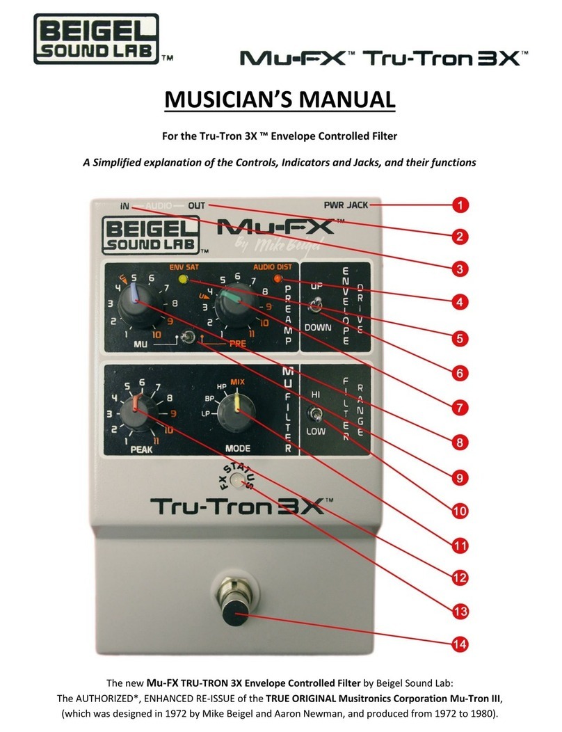 Beigel Sound Lab Mu-FX TRU-TRON 3X manual Beigel Sound Lab Mu-FX TRU-TRON 3X manual