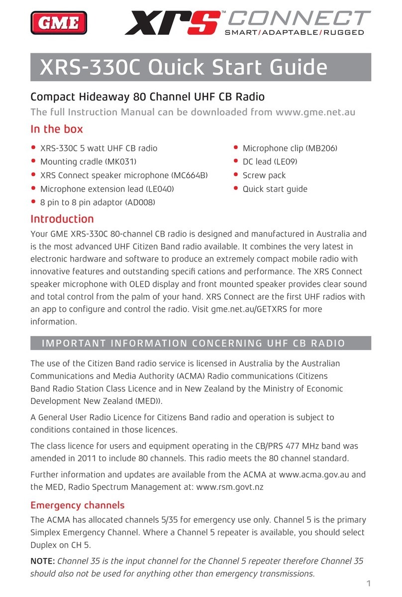GME XRS-330C User manual