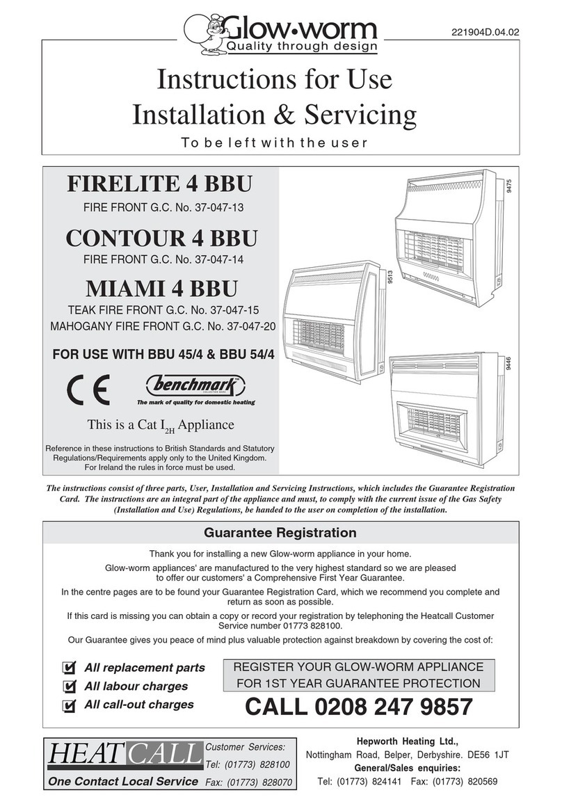 Glowworm FIRELITE 4 BBU Operating manual