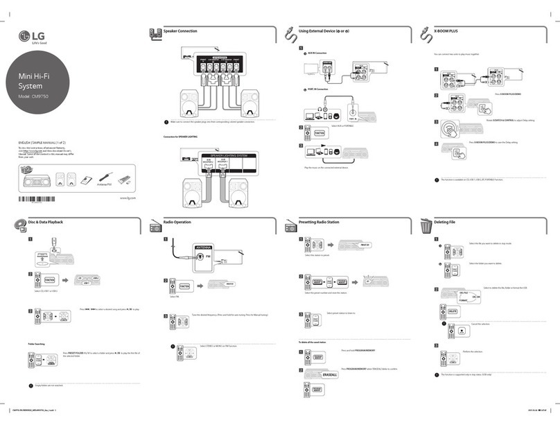LG CM9750 Specification sheet