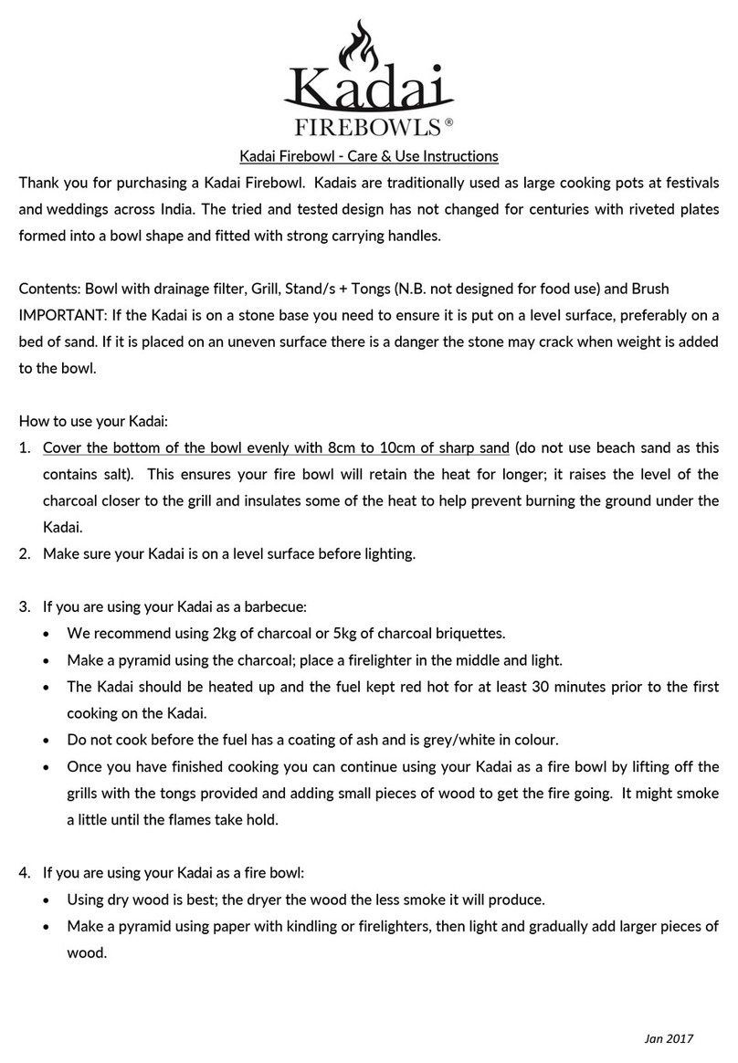 Kadai Firebowl Wilstone Care & use instructions