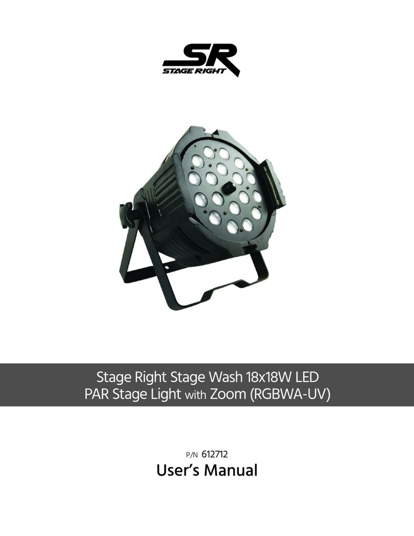 SR STAGE RIGHT RGBWA-UV user manual