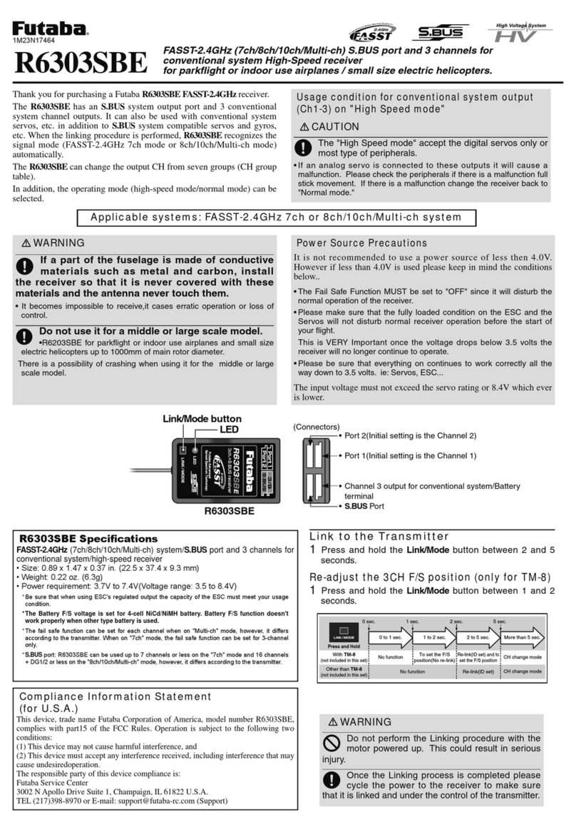 FUTABA R6303SBE User manual