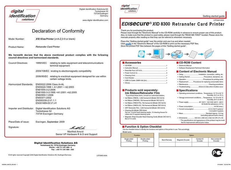 EDISecure XID 8300 User manual