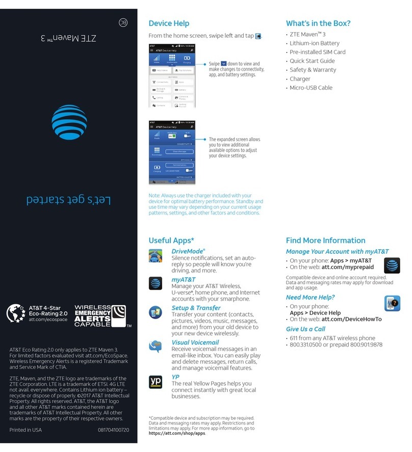 Zte AT&T Maven 3 Installation instructions