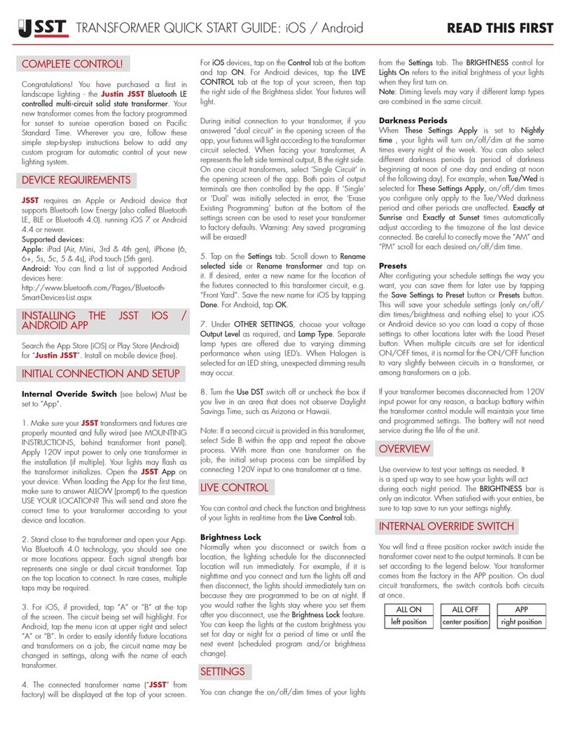 Justin SST751-RC quick start guide