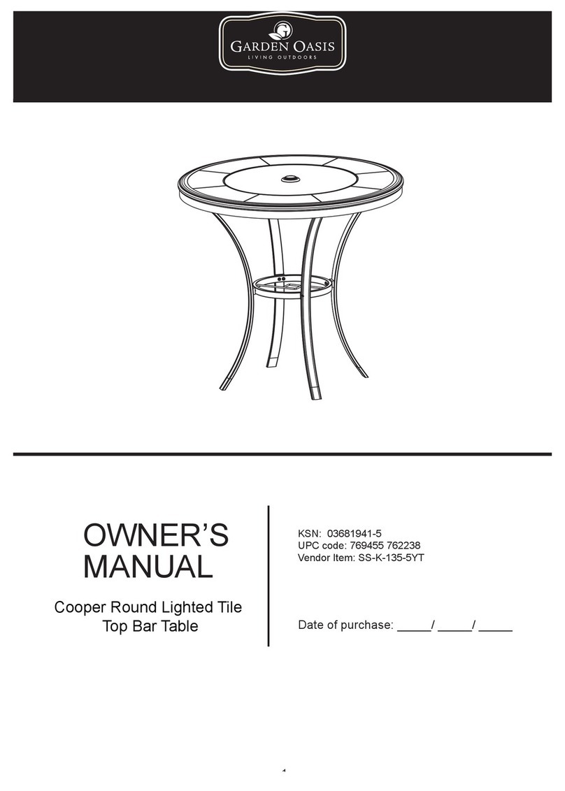 Garden Oasis SS-K-135-5YT owner's manual