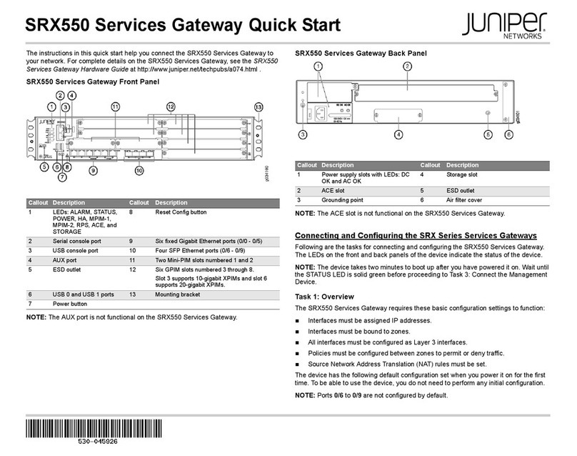 Juniper SRX550 User manual