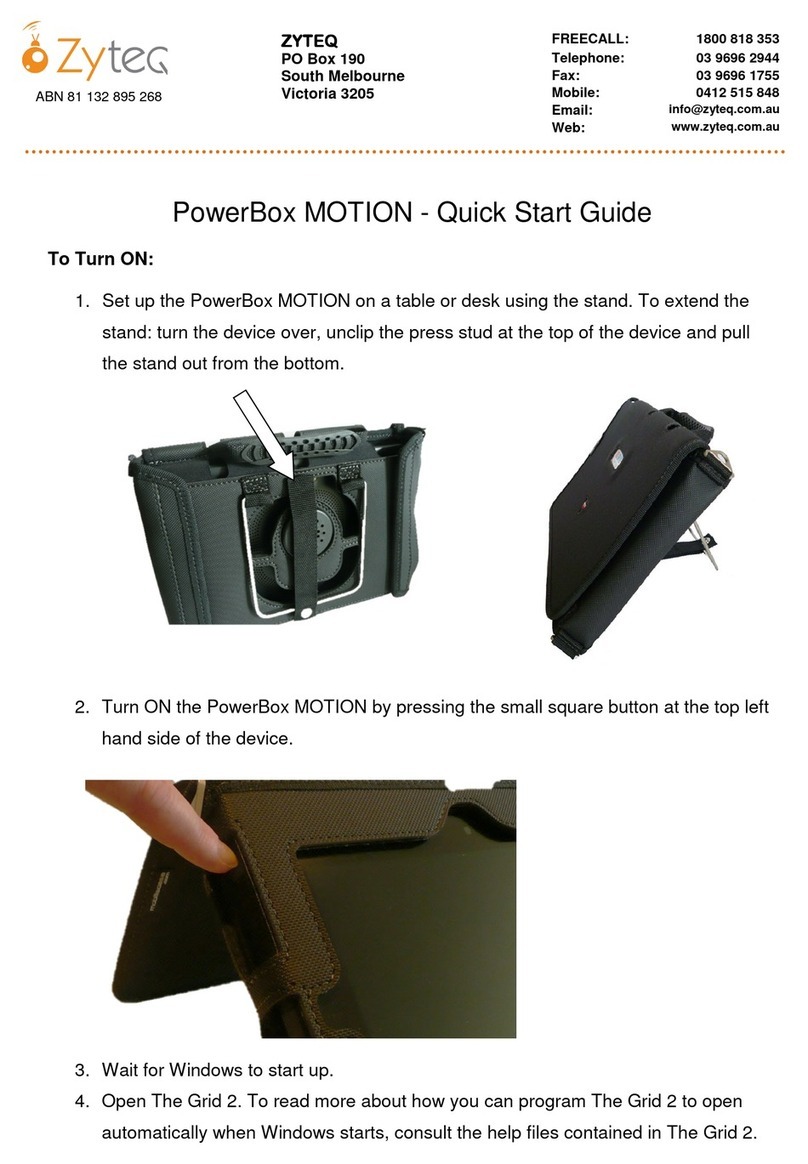 Zyteq PowerBox MOTION CL920 quick start guide