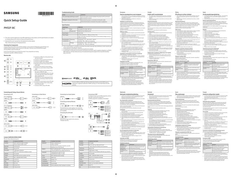 Samsung PM32F-BC Quick setup guide