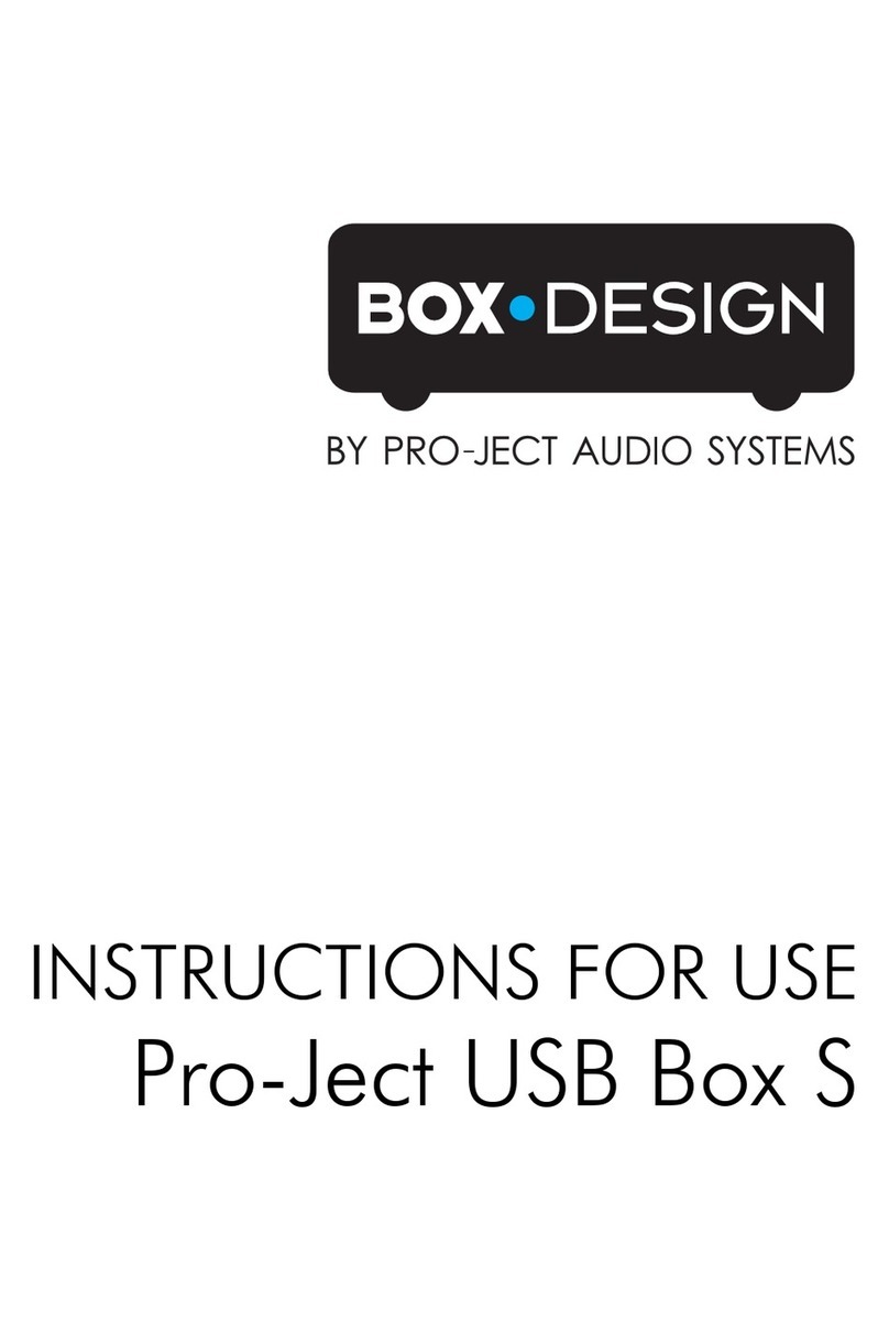 Pro-Ject Audio Systems Box S USB User manual